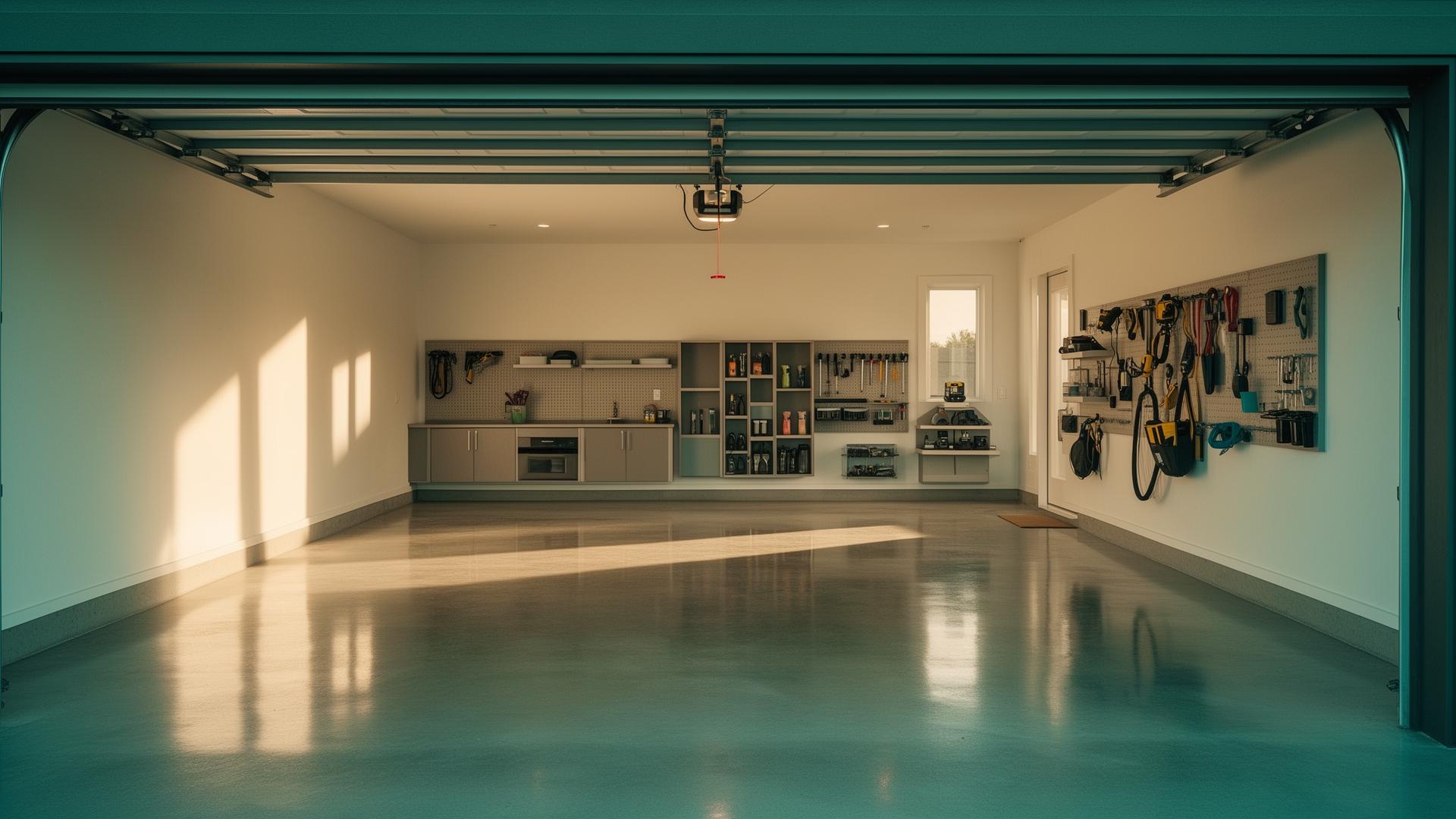 Spotless modern garage interior in Winnipeg